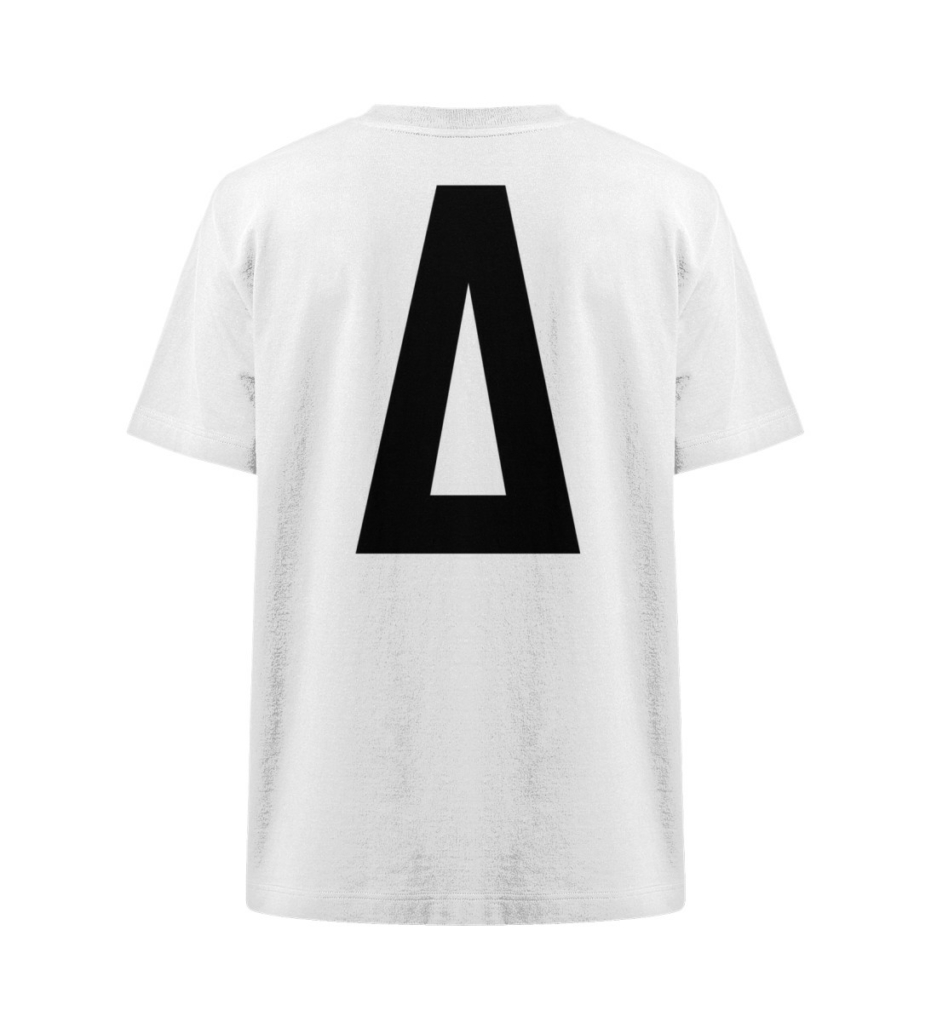 Organic Heavy DRE.AMS. T-Shirt in white with an oversized ‘A’ statement logo on the back – bold and unmistakable.