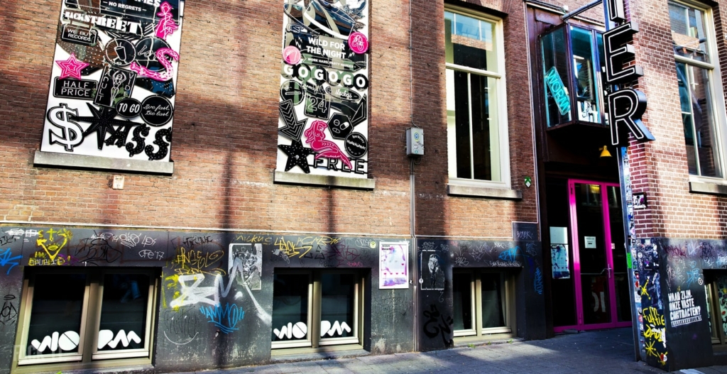 The exterior of WORM Rotterdam, an iconic arts and electronic music venue in the heart of the city.