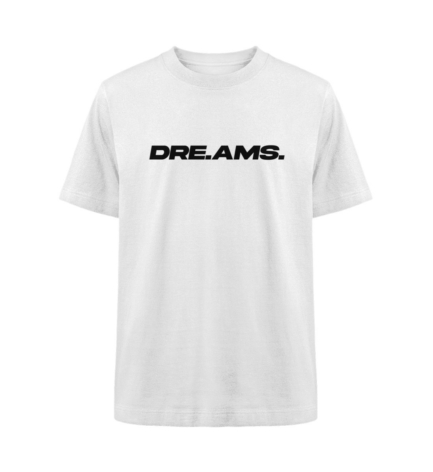 Organic Heavy DRE.AMS. T-Shirt in white with a minimalist front design – premium heavyweight fit.
