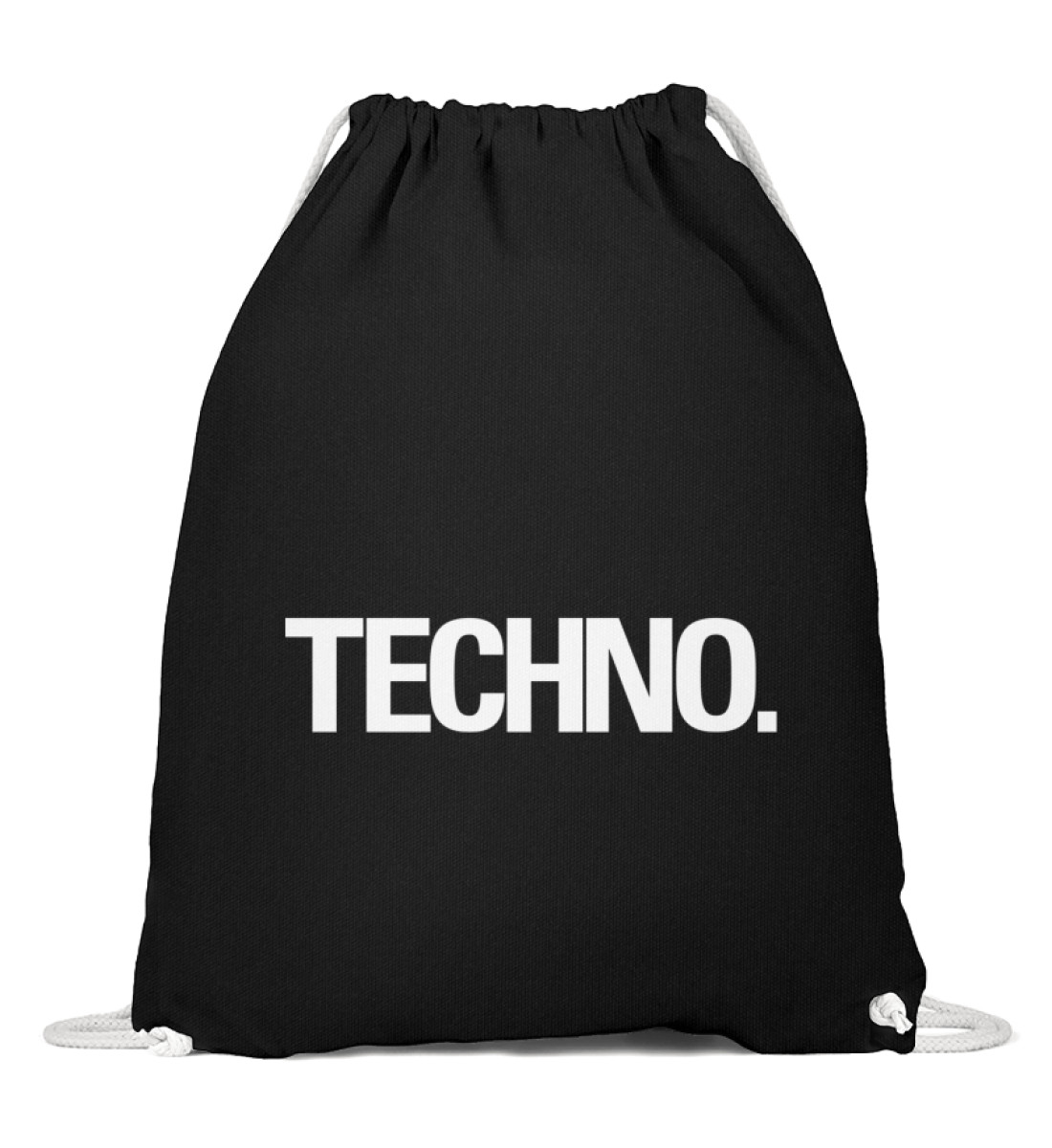 Techno Gymbag in black by Official Fack It Store – the perfect bag for ravers and streetwear lovers.