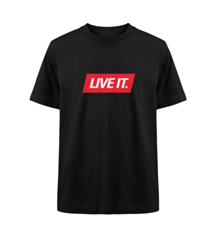 Live It T-Shirt in black by Official Fack It Store – premium streetwear with a bold statement.