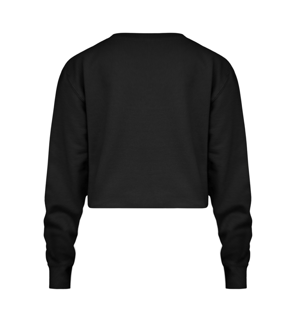 Live It Crop Sweatshirt in black with bold 'LIVE IT' embroidery on the back – effortless streetwear.