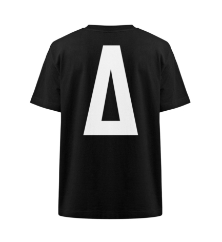 Organic Heavy MDMA T-Shirt in black/white with an oversized ‘A’ statement logo on the back – bold and unmistakable.