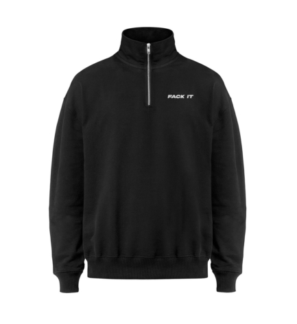 Fack It Zip It Hoodie in black with a clean, minimal front design – premium streetwear with attitude.