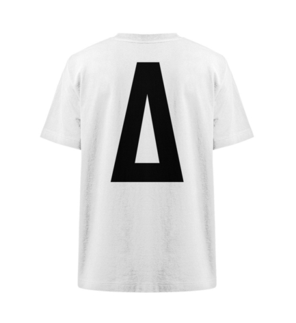 Organic Heavy MDMA T-Shirt in white with an oversized ‘A’ statement logo on the back – bold and unmistakable.