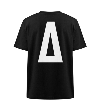 Organic Heavy Geen Gezeik, Iedereen Rijk T-Shirt in black/white with an oversized ‘A’ statement logo on the back – powerful and bold.