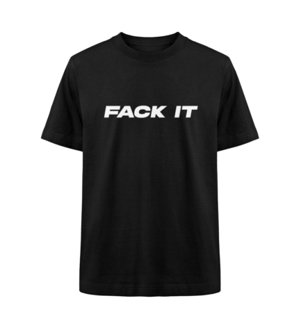Organic Heavy Fack It T-Shirt in white with a clean and minimal front design – heavyweight streetwear essential.